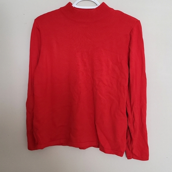 Joan Rivers Red Knit Top - Picture 1 of 5